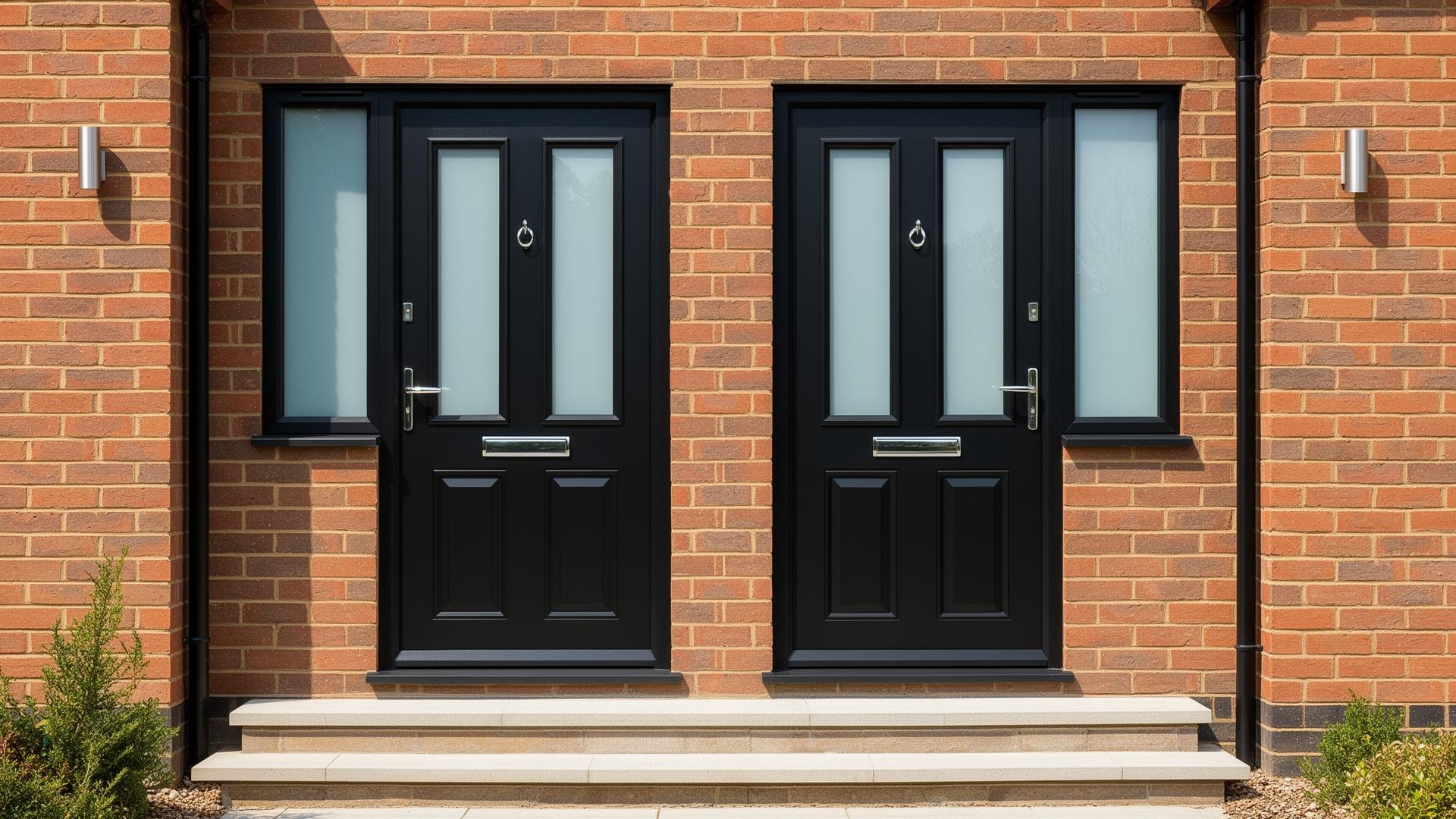Pair of composite front doors